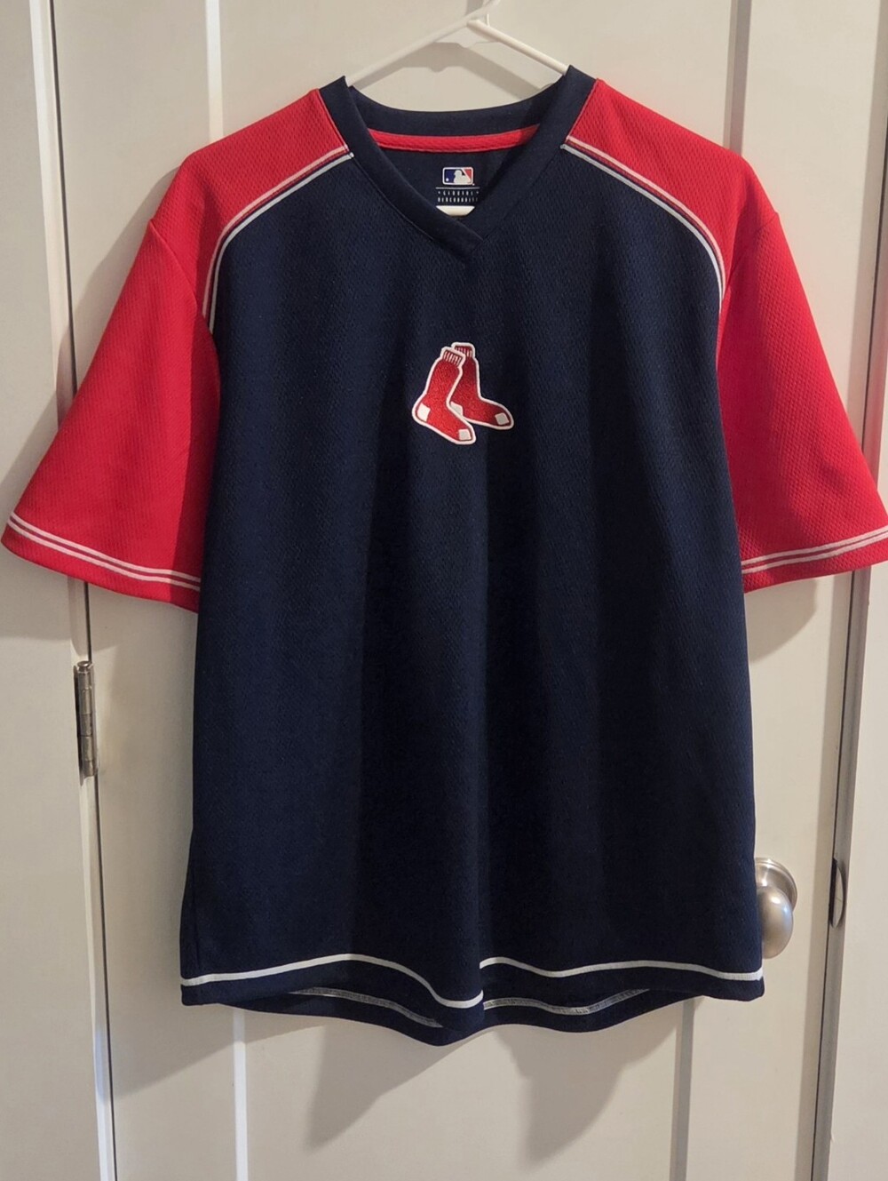 MLB Boston Red Sox Performance Baseball Warm-Up Jersey - Size Large - Navy & Red